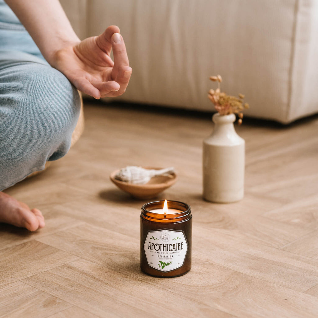 Bougie Huile Essentielle Méditation - La Belle Mèche