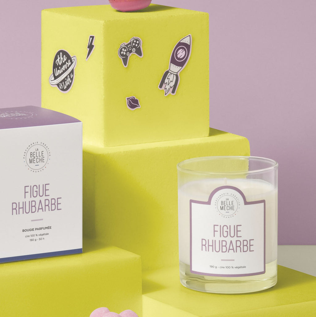 Bougie Parfumée Figue Rhubarbe - La Belle Mèche