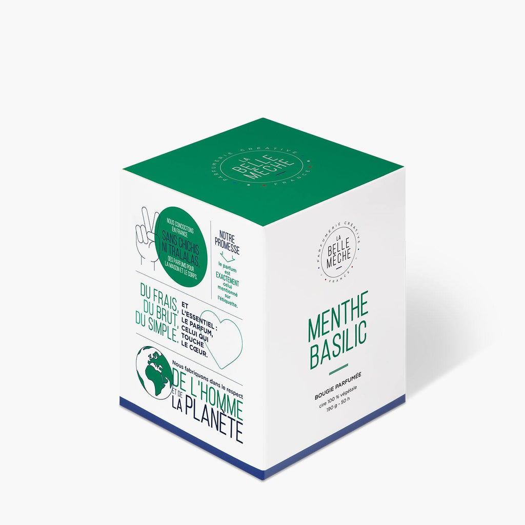 Bougie Parfumée Menthe Basilic - La Belle Mèche