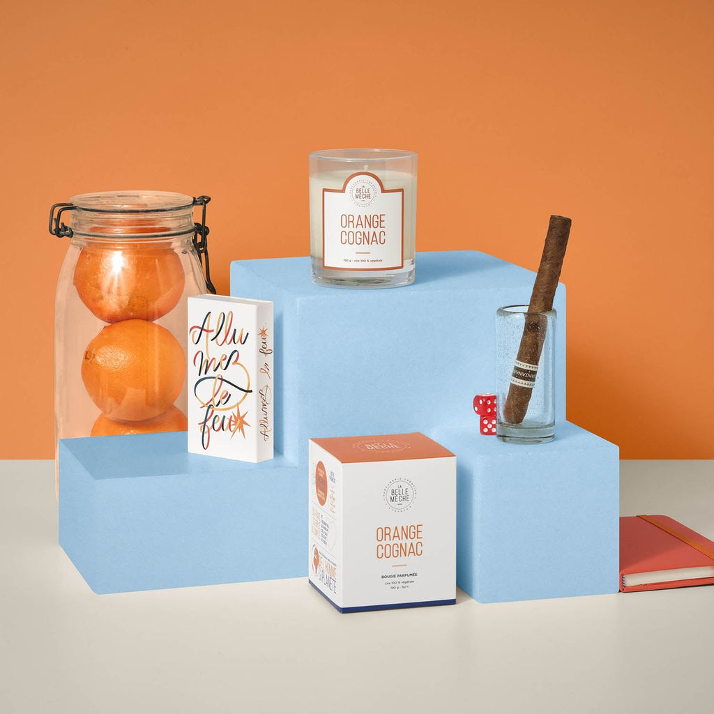 Bougie Parfumée Orange Cognac - La Belle Mèche