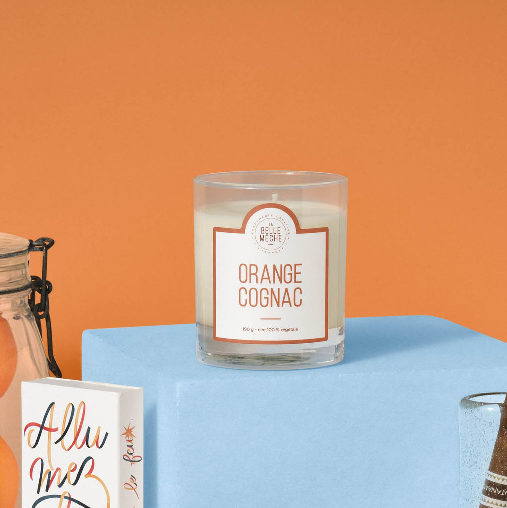 Bougie Parfumée Orange Cognac - La Belle Mèche