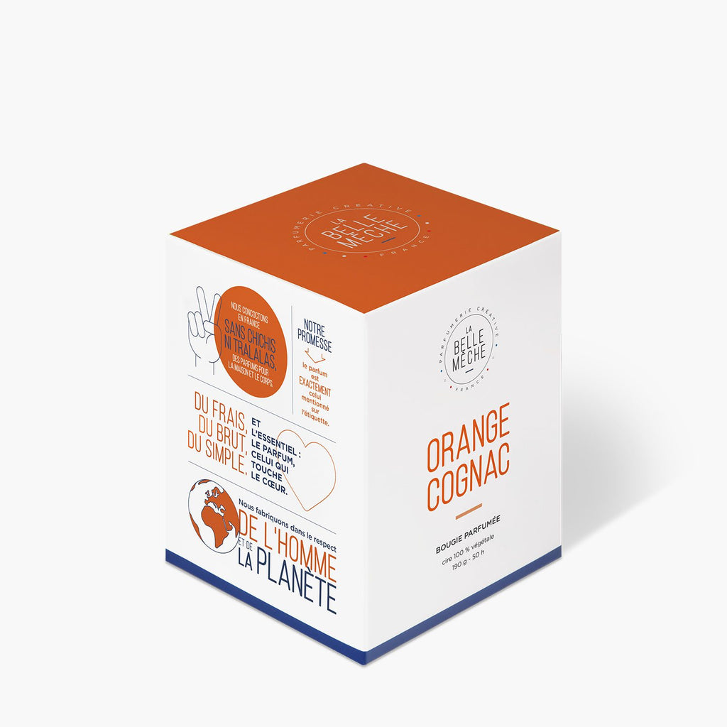 Bougie Parfumée Orange Cognac - La Belle Mèche