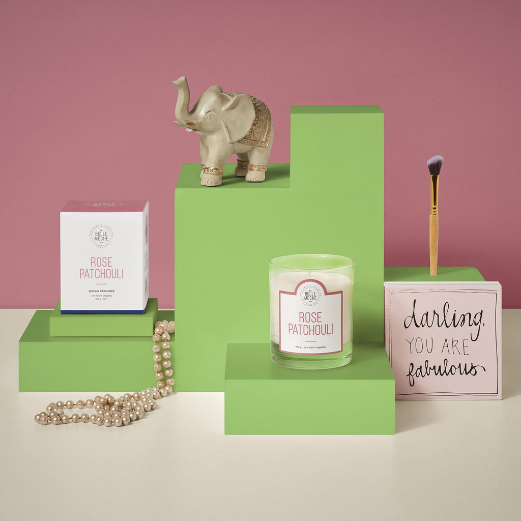Bougie Parfumée Rose Patchouli - La Belle Mèche