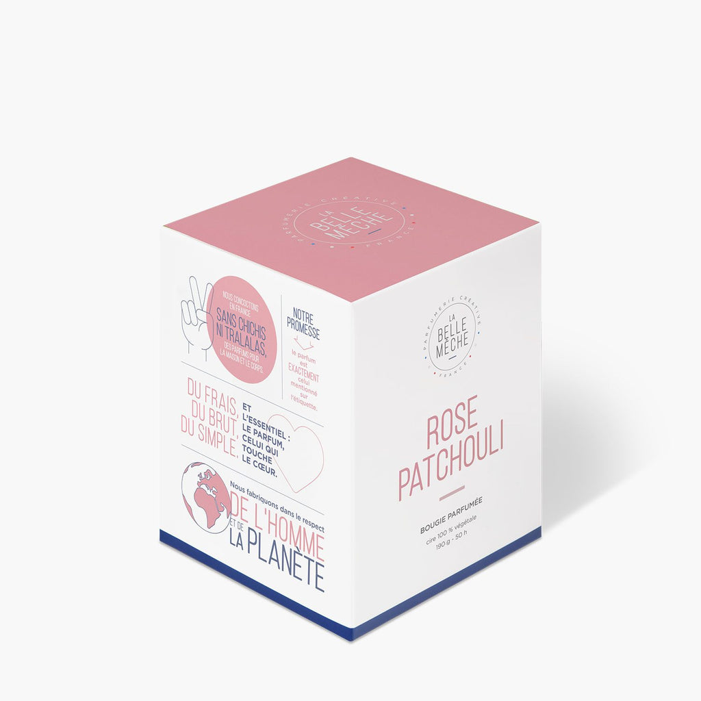 Bougie Parfumée Rose Patchouli - La Belle Mèche