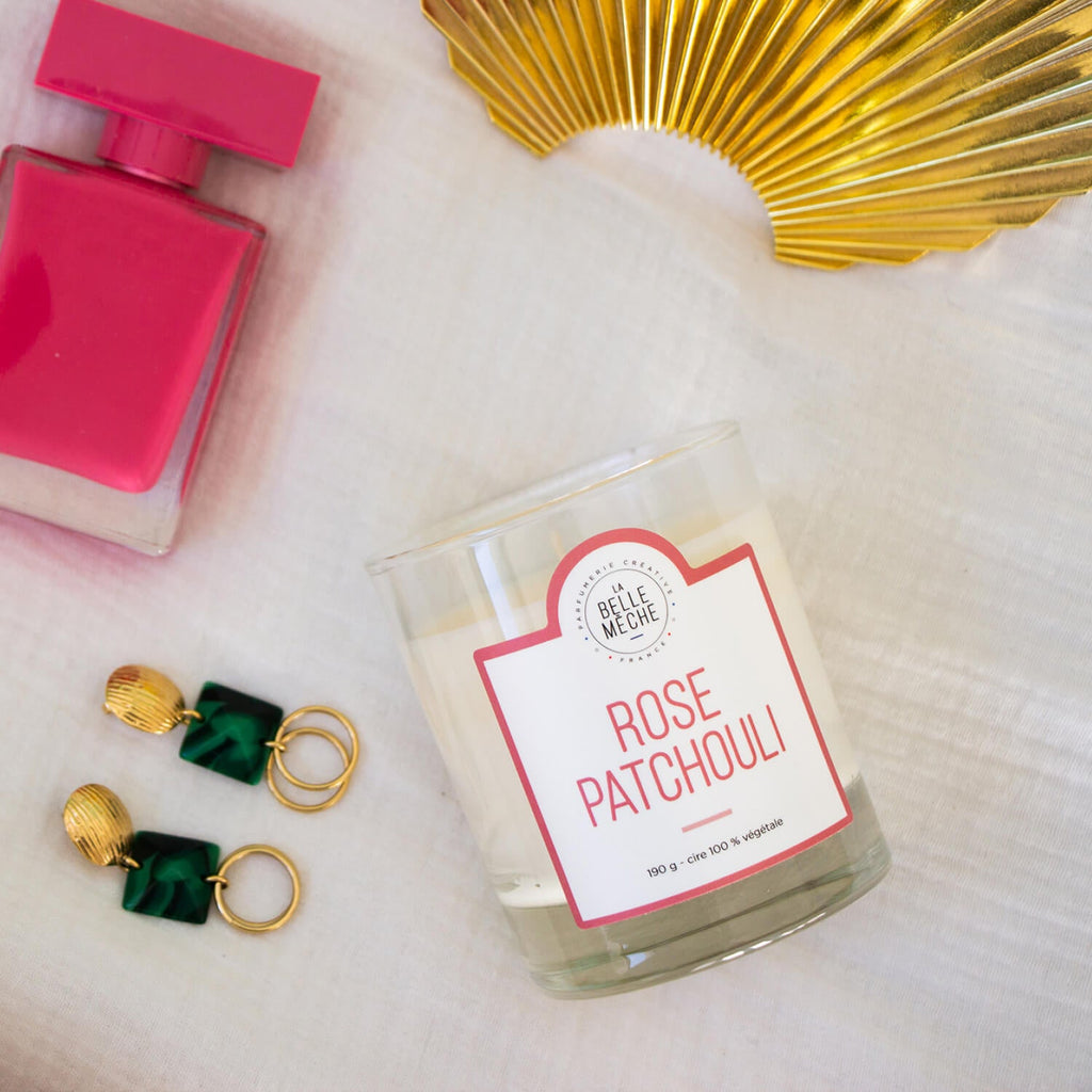Bougie Parfumée Rose Patchouli - La Belle Mèche