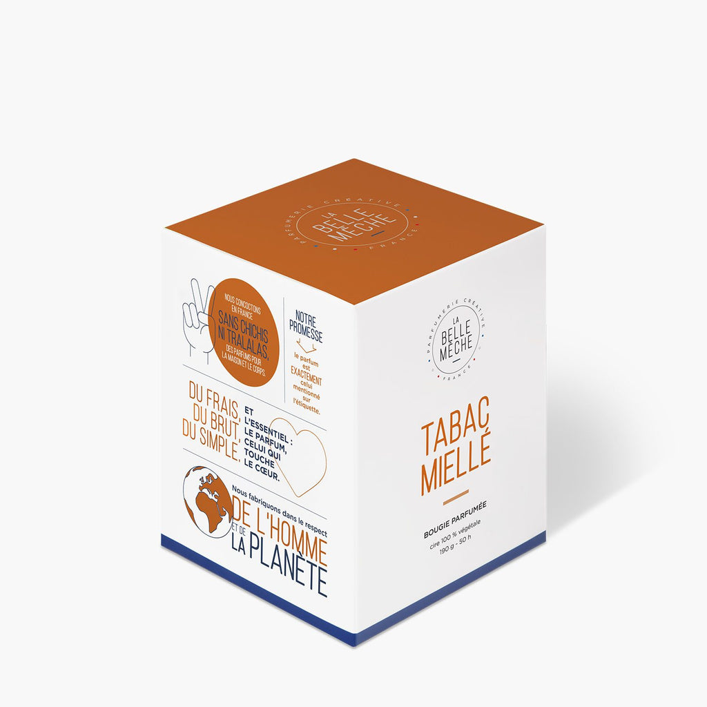 Bougie Parfumée Tabac Miellé - La Belle Mèche
